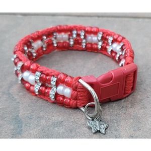 Custom Handmade Beaded Bling Dog Collar